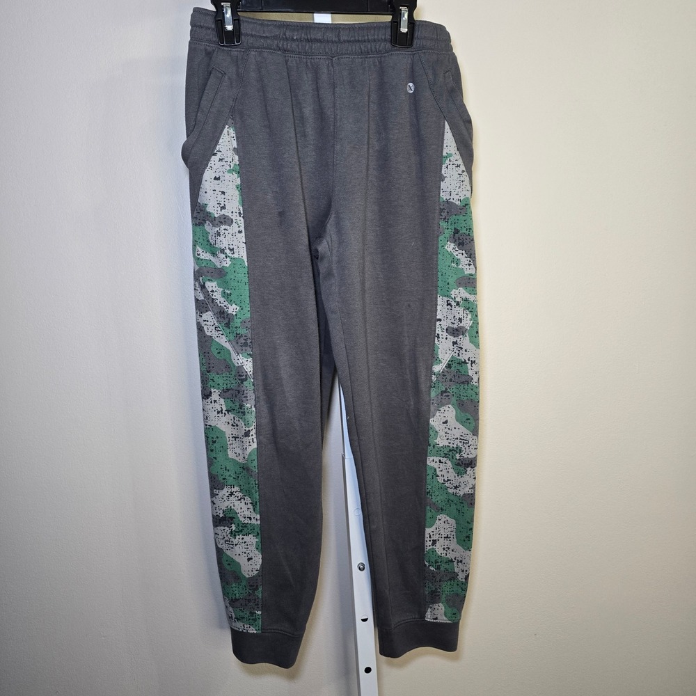 Xersion Boys Gray Camo Jogger Sweatpants Size L Activewear Athleisure sz 14/16